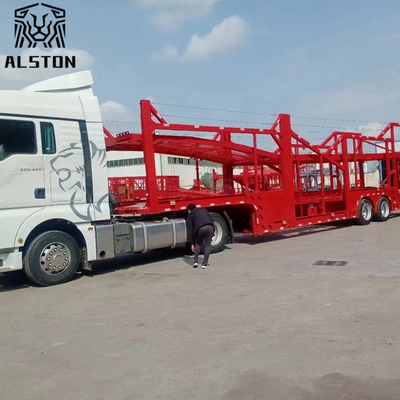Mid-Axle Steel Frame Car Hauler Trailer, Double-Decker Car Carrier Trailer