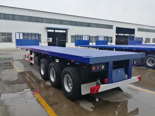40 Feet 60 Ton Used Tri Axle Flatbed Semi Trailers For Sale