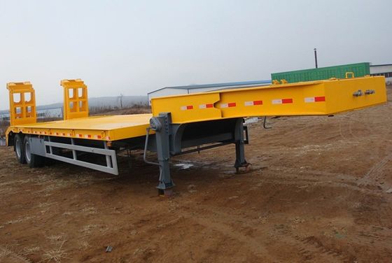 45 Ton 2 Axle Heavy Duty Low Bed Trailer Mechanical Suspension