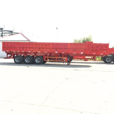 3 Axle 40cbm Side Dump Semi Trailer , Side Tipper Semi Trailer
