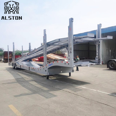 Frame Type 6 to 8 Units Car Carrier Trailer, Dual Axles Durable Car Transporter