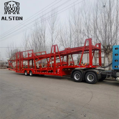 13.75m Car Transport Cage Trailer, 2-Axle Frame Type 6 Position Car Carrier Trailer