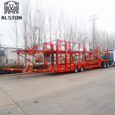 13.75m Car Transport Cage Trailer, 2-Axle Frame Type 6 Position Car Carrier Trailer