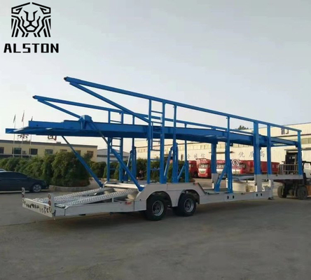 Two Axle Design Hydraulic Retractable Vehicle Transport Semi Trailer For Export