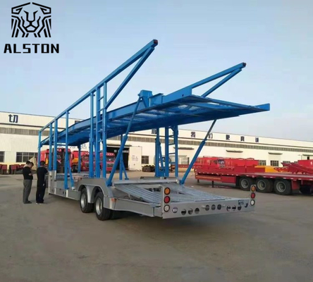 Two Axle Design Hydraulic Retractable Vehicle Transport Semi Trailer For Export