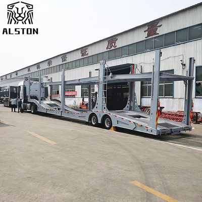 6 Position Car Transport Semi Trailer, 8 Position Cage Car Carrier For Export