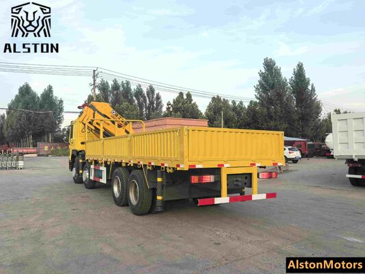 Used HOWO 8x4 Crane Truck with 12 Ton XCMG for Sale in Ghana (371HP LHD)