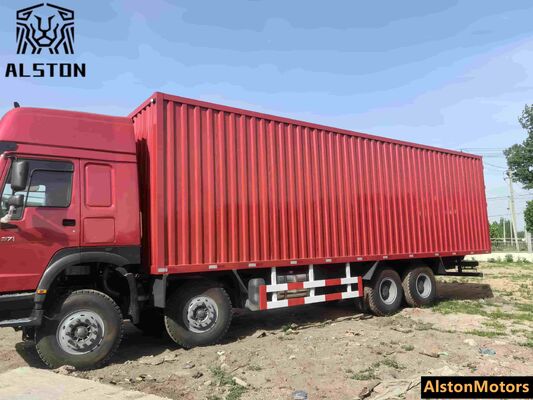 Used Sinotruk Howo 8x4 Cargo Box Truck 371HP for Sale in Nigeria