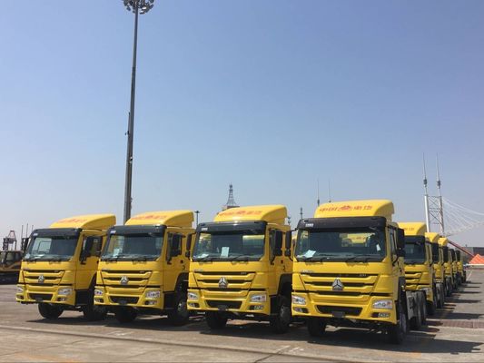 New Seats 6x4 Used Howo Tractor Trucks , Yellow Used Howo Prime Mover