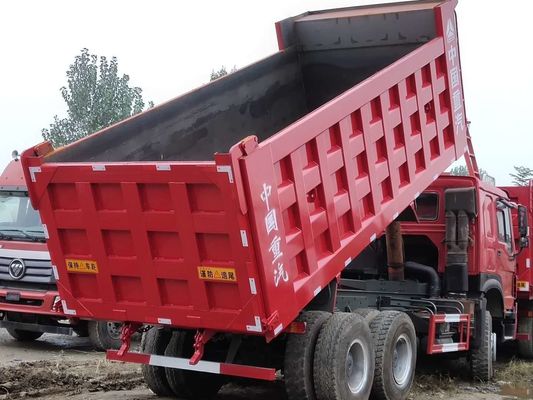 6x4 Used Howo Tipper Trucks 10 Wheels Low Oil Consumption