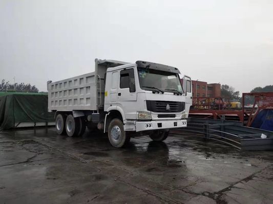 White Used Howo Dump Truck , 40 Ton Used Tri Axle Dump Trucks