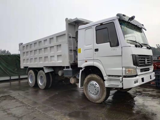 White Used Howo Dump Truck , 40 Ton Used Tri Axle Dump Trucks