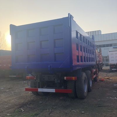 Blue 6x4 Used Howo Trucks , Sinotruk Howo 10 Wheeler Dump Truck