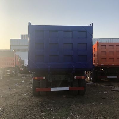 Blue 6x4 Used Howo Trucks , Sinotruk Howo 10 Wheeler Dump Truck