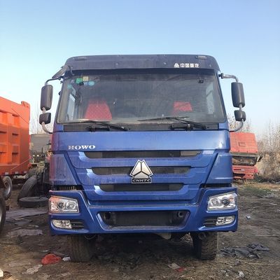 Blue 6x4 Used Howo Trucks , Sinotruk Howo 10 Wheeler Dump Truck