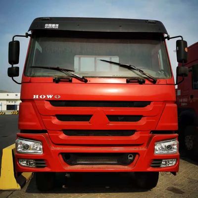 10 Wheel Red 6x4 371HP Sinotruk Howo Cargo Truck