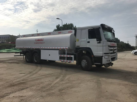 Sinotruk Howo 20000L Diesel Fuel Tanker Truck , 6000 Gallon Tanker Truck