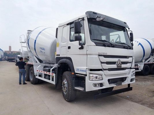 Howo On Site Concrete Mixing Truck , 10cbm Concrete Transit Mixer Truck