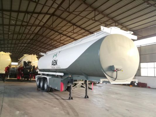 Mechanical Suspension Fuel Tanker Semi Trailer , Crude Oil Tanker Trailer