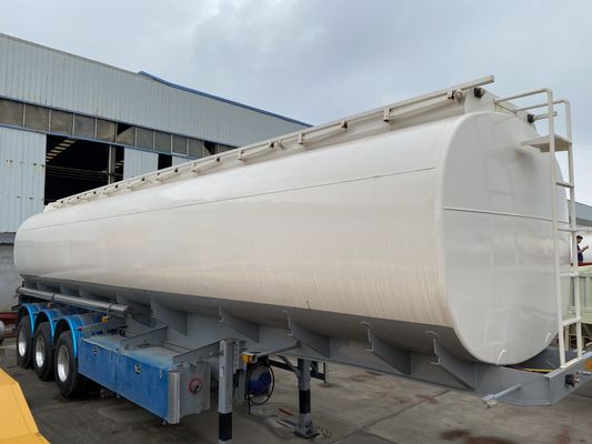 Tri Axle Heavy Fuel Tanker Semi Trailer , Diesel Oil Tanker Semi Trailer