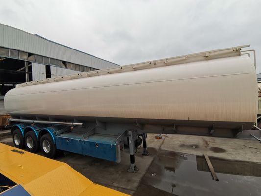 Tri Axle Heavy Fuel Tanker Semi Trailer , Diesel Oil Tanker Semi Trailer
