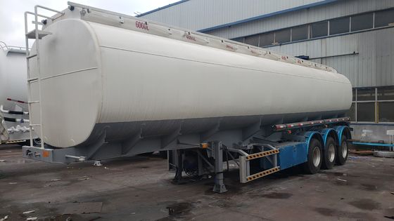 Tri Axle Heavy Fuel Tanker Semi Trailer , Diesel Oil Tanker Semi Trailer