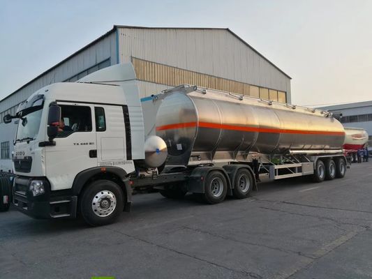 Stainless Steel 42000 Liter Diesel Tank Trailer 3 Axles