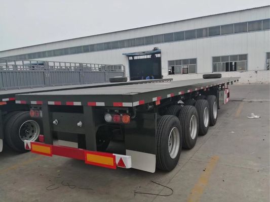 80 Ton 40ft 45ft Used 4 Axle Flatbed Semi Trailer