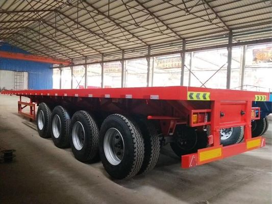 80 Ton 40ft 45ft Used 4 Axle Flatbed Semi Trailer