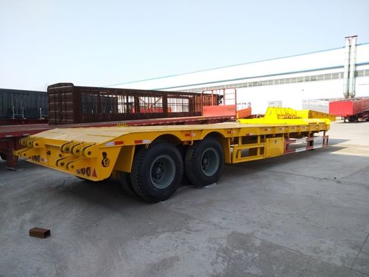 45 Ton 2 Axle Heavy Duty Low Bed Trailer Mechanical Suspension