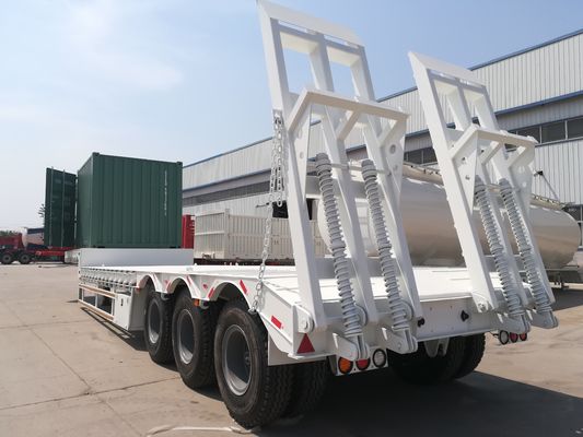 3 Axles Detachable Gooseneck Lowboy Trailers For Machine Transport
