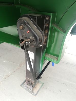 60T 100T 3 Axle Lowbed Semi Trailer , Hydraulic Extendable Lowboy Trailer