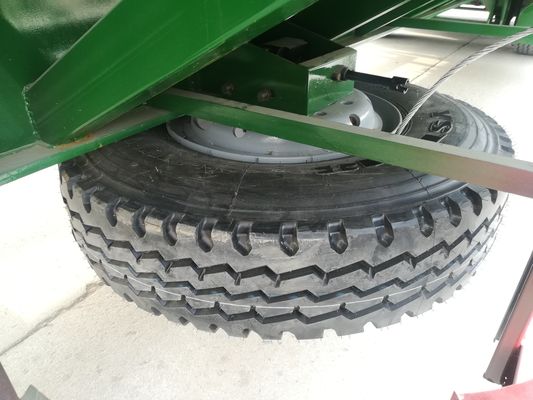 60T 100T 3 Axle Lowbed Semi Trailer , Hydraulic Extendable Lowboy Trailer