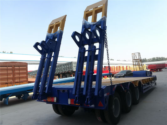 Heavy Duty Machine Transport Lowbed Semi Trailer