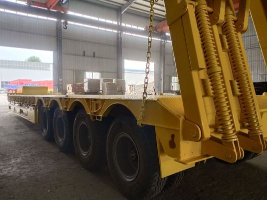 2 3 4 Axle Hydraulic Low Bed Trailer For Bulldozer Transport