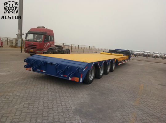 100 Ton Lowbed Semi Trailer , Gooseneck 4 Axle Lowboy Trailer