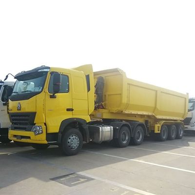 Sand Transport Tri Axle End Dump Trailer 40 Ton 50 Ton