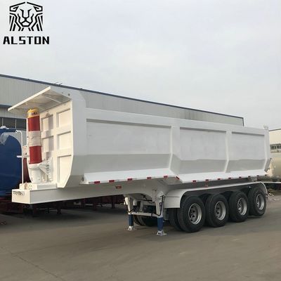 Hydraulic Cylinder 50T 4 Axle End Dump Trailers  U Type