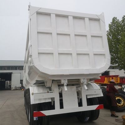 Heavy Duty 5 Axles Rear Dump Semi Trailer For Road Construction