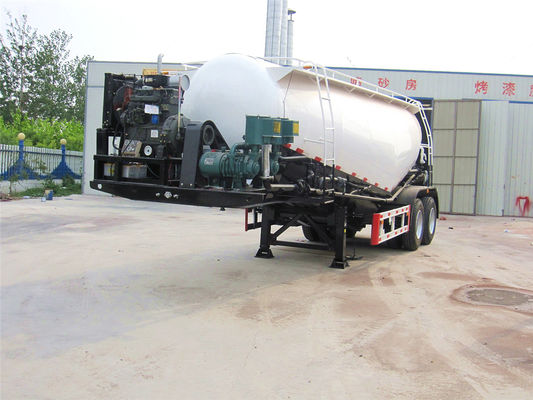 2 Axle Bulk Cement Tanker Semi Trailer 45 Cubic Meters
