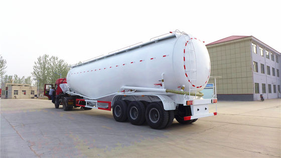 Triple Axle 50 Ton Bulk Cement Trailer , Bulk Cement Semi Trailer