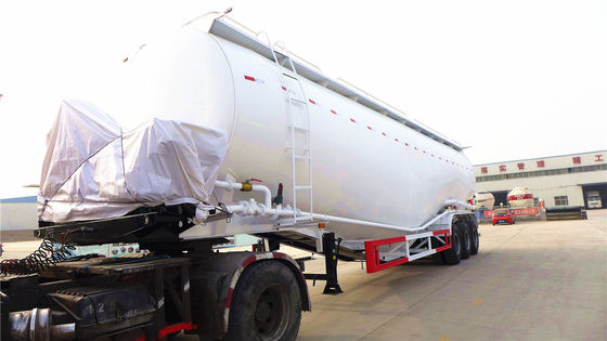 Triple Axle 50 Ton Bulk Cement Trailer , Bulk Cement Semi Trailer