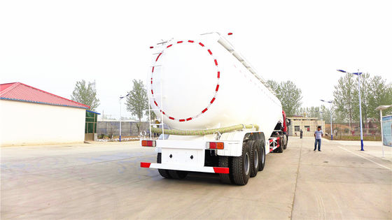 Triple Axle 50 Ton Bulk Cement Trailer , Bulk Cement Semi Trailer