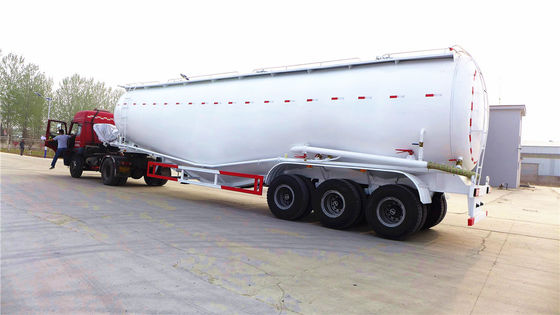 Triple Axle 50 Ton Bulk Cement Trailer , Bulk Cement Semi Trailer