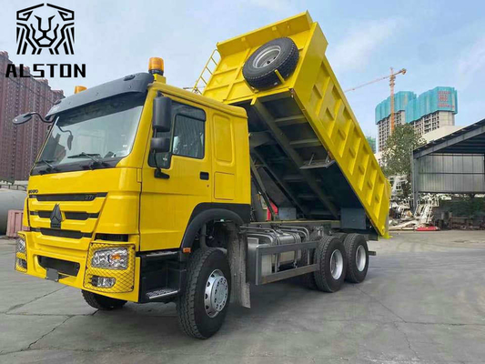 Used Sinotruk Howo Dump Trucks 375hp Left Hand Driving